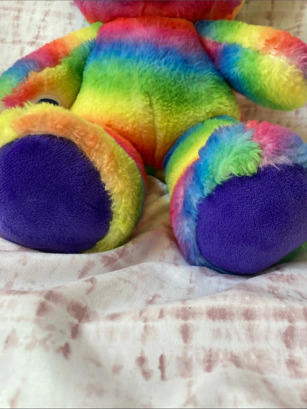 Build a Bear 2024 Rainbow Bearlien Bear Alien Tie Dye Tye Dyed Plush
